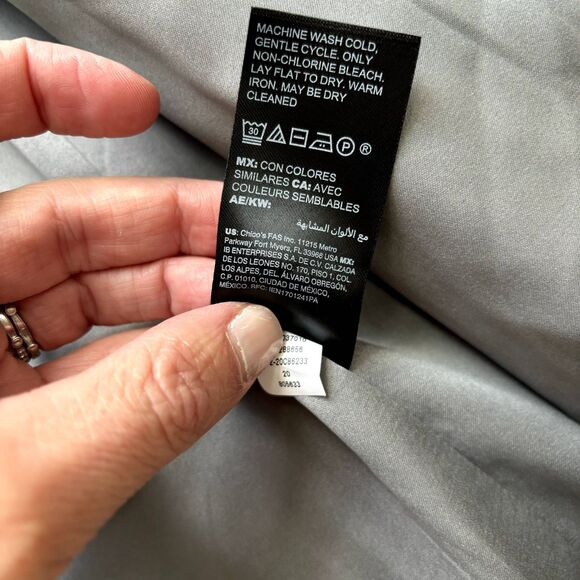 Chico's Light Gray Textured Blazer - Picture 10 of 11